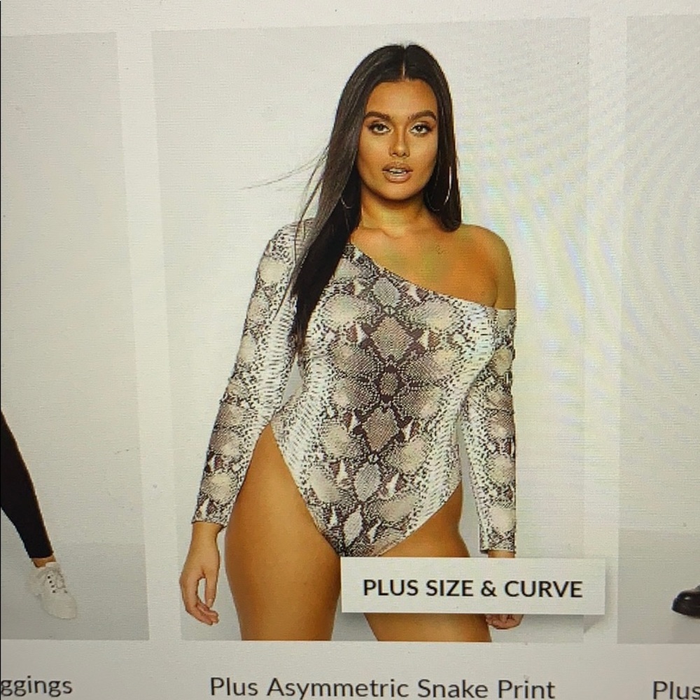 Off the shoulder Snakeskin bodysuit